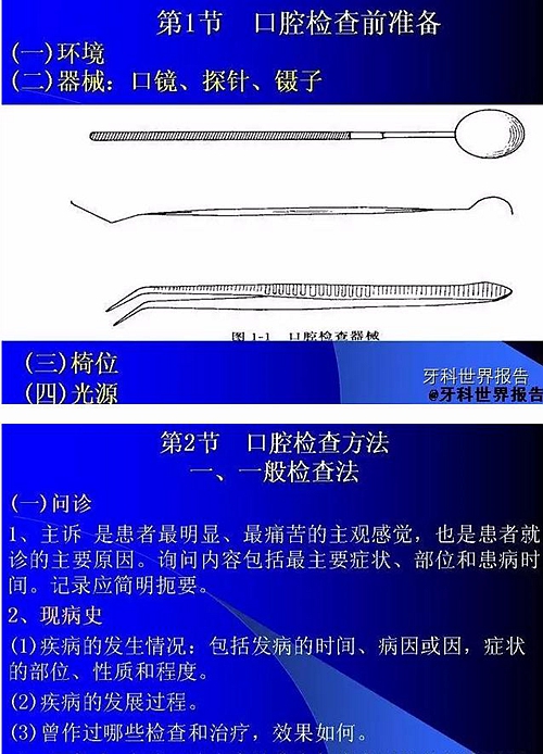 口腔的檢查與記錄  