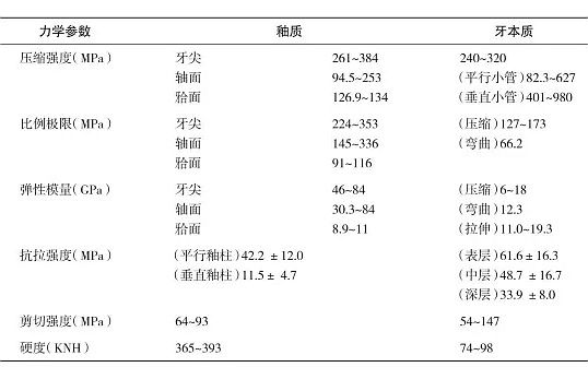 （第八十六期）牙體組織的基本力學(xué)性能