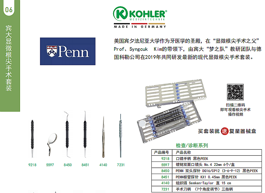 德國科勒根尖手術(shù)套裝
