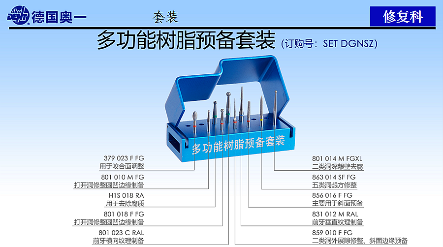 德國奧一多功能樹脂預備套裝