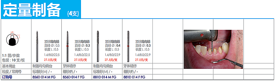 德國奧一修復車針定量制備