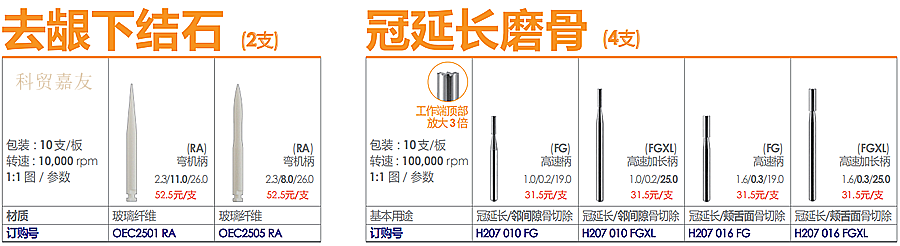 德國奧一去齦下結(jié)石、冠延長磨骨